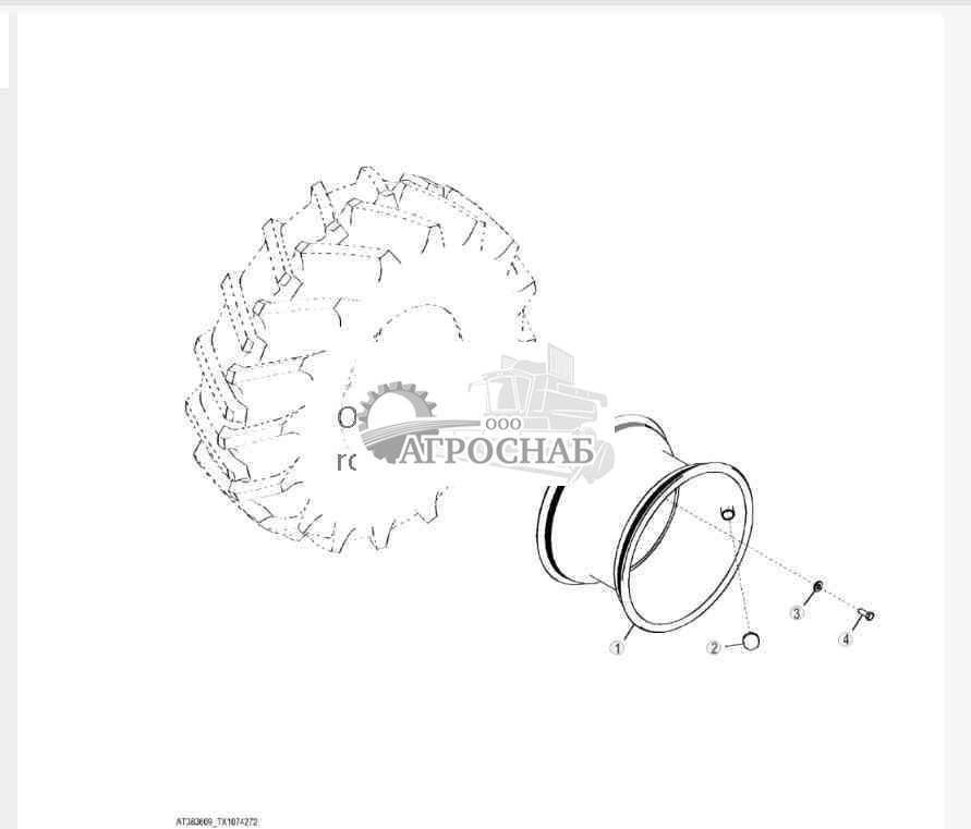 Обод — бескамерная шина 24,5-32 16PR Firestone 
